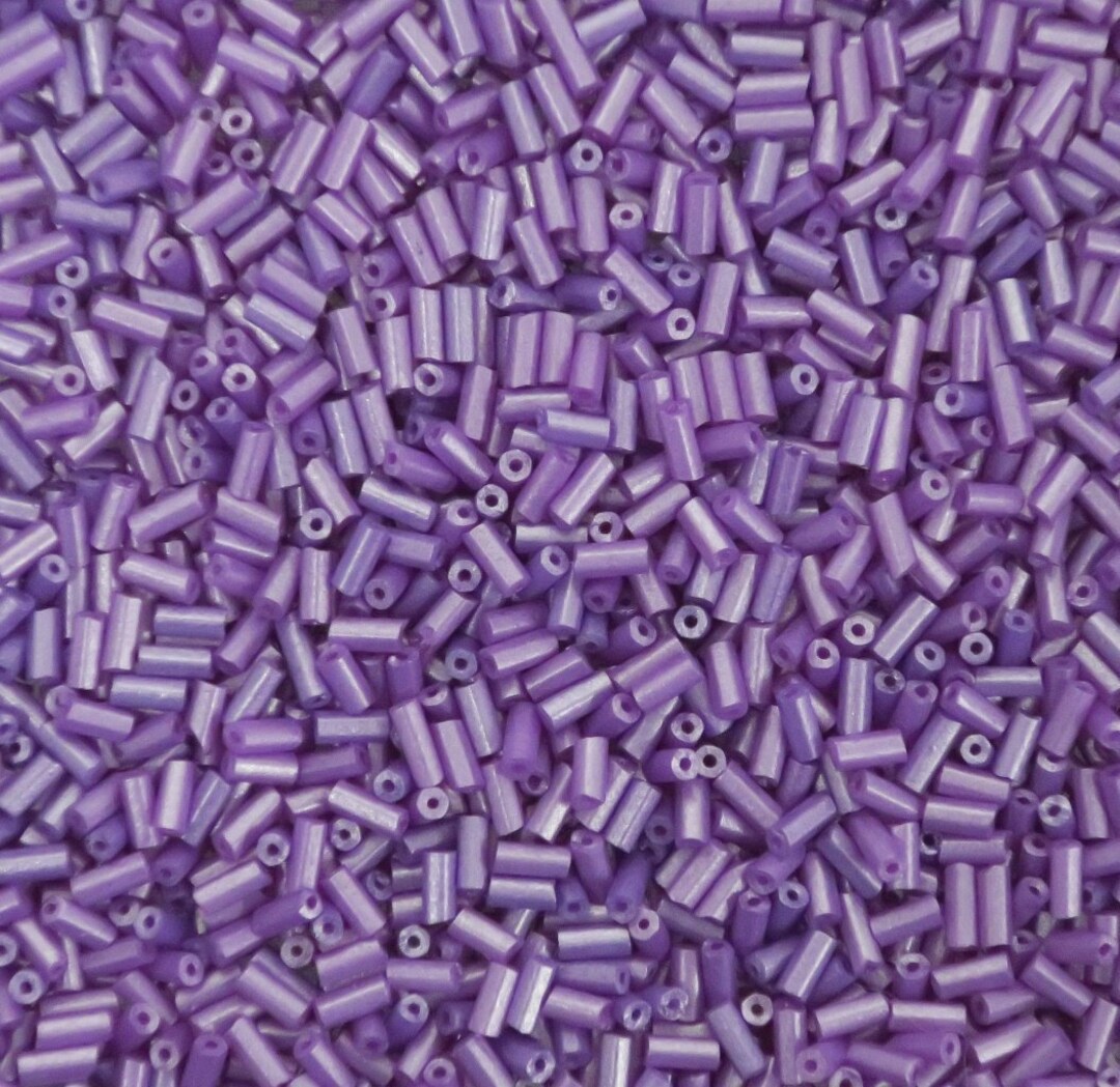 Size 2 Bugle Bead, Matte Pearlized Orchid, 5 Mm Bugle22 Gramsbin 140
