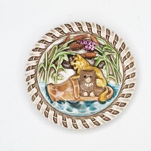 Kittens in a Slipper - Hand Painted - Button or Cabochon-HPAS-94