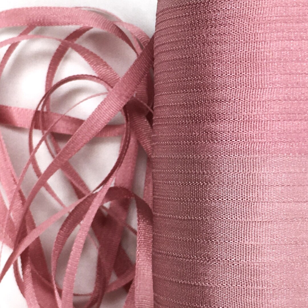 4 Yds. of Light Rouge, 4mm Silk Ribbon-for Ribbon Embroidery, Doll ...