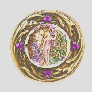 Fairy in the Garden - Hand Painted - Button or Cabochon - HPAS-187