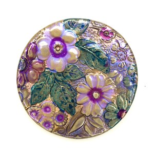 ラージ、アートストーン、花柄水彩ボタンまたはカボション - HPAS 2