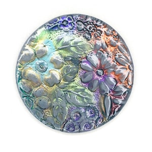 Large, Art Stone, Floral Watercolor-Button or Cabochon - E2003-172