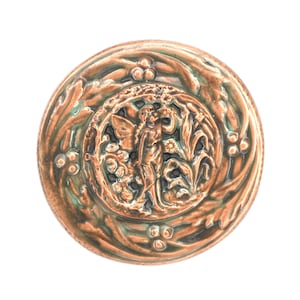 45mm Original, Copper Verdigris on Art Stone-Button or Cabochon-HPAS 172 B