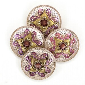 One pc. of Lacy Glass Jewel Button/Cabochon-Group 10
