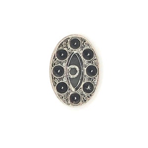 10 pcs. of 11 x 8 mm Ornate Oval Metal Bezel Cup- 10 for 5.25- ST #177