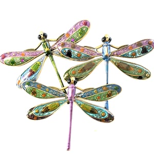 Large Metal Dragonfly Embellishment- Hand painted with Resin finish- Antique Copper- SD-945