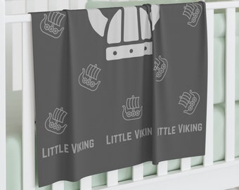 Little Viking Baby Swaddle Blanket Funny Scandinavian Infant Blanket | Norwegian Danish Swedish Icelandic Finnish