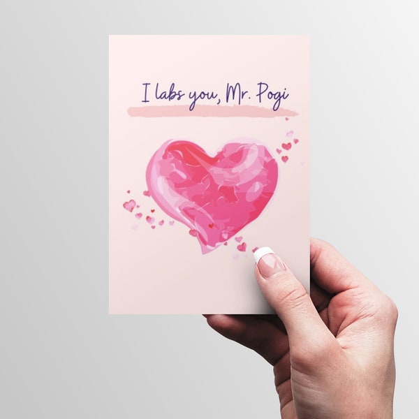 Bisaya Valentines Day Digital Printable Card | I Labs You, Mr. Pogi for Husband Boyfriend Greeting Card Filipino Language Fun Humorous Card