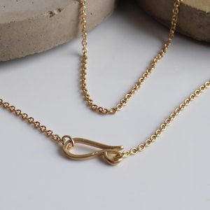 1.5 mm anchor chain made of 750 solid gold, length selectable from 40 cm to 50 cm, sturdy 18k gold chain for pendant, optionally with hook closure
