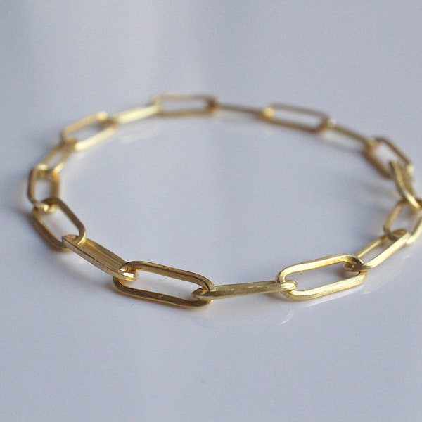 Real gold paper clip bracelet Etsy.de