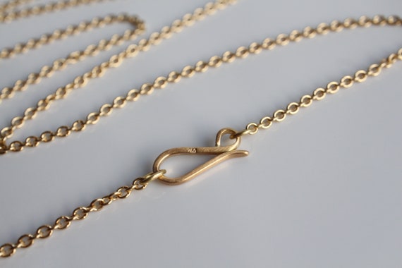 1,8mm Ankerkette aus 750 Gold massiv wählbar bis 50cm, stabile 18k Goldkette für Anhänger mit verschiedenen Verschlüssen vom Goldschmied