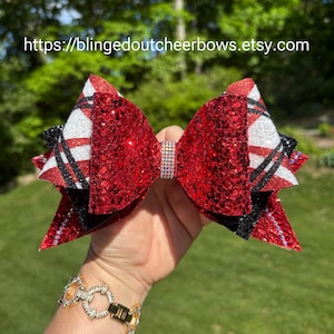 The &quot;Dolly&quot; Bow/Rhinestone Tailless Cheer Bow//Competition Cheer Bow