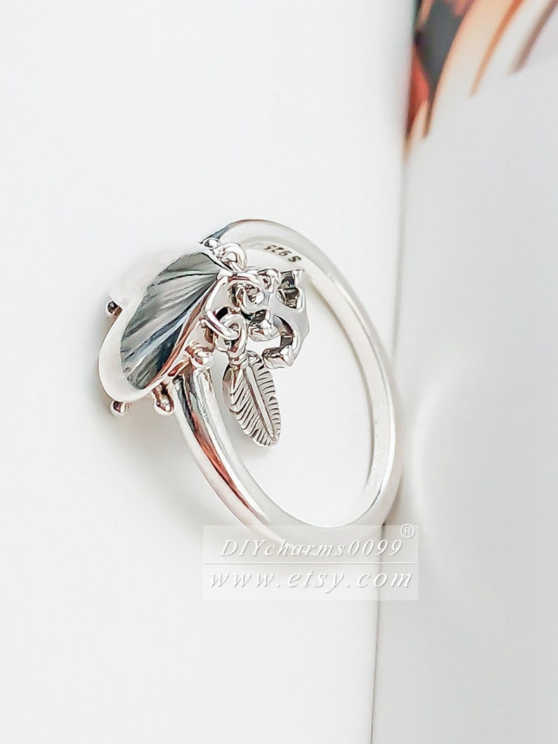 925 Sterling Silver Spiritual Symbols Rings Woman Jewelry Size 50,52,54,56,58MM