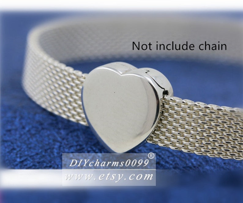 100/% Real Sterling Silver Reflexions Heart Clip Charm ONLY Compatible Reflexions Bracelet