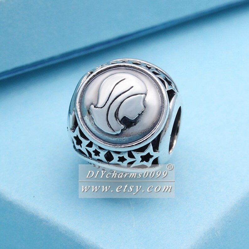 2015 Release Sterling Silver Virgo Star Sign Charm Bead Fits All European DIY Bracelets Necklaces