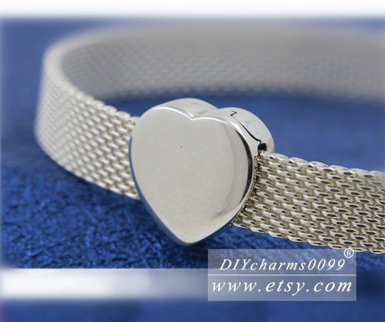 100/% Real Sterling Silver Reflexions Heart Clip Charm ONLY Compatible Reflexions Bracelet