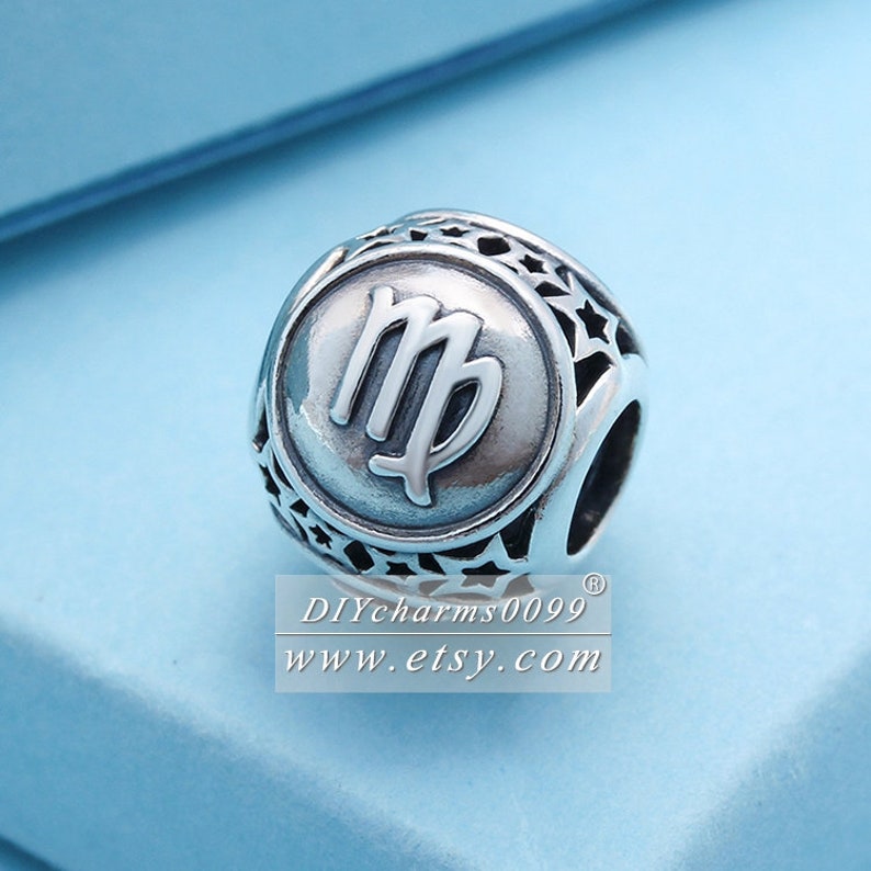 2015 Release Sterling Silver Virgo Star Sign Charm Bead Fits All European DIY Bracelets Necklaces