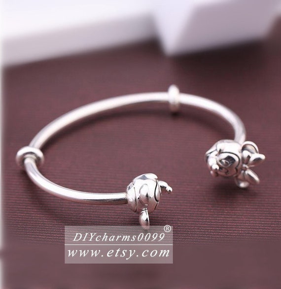mickey and minnie open bangle