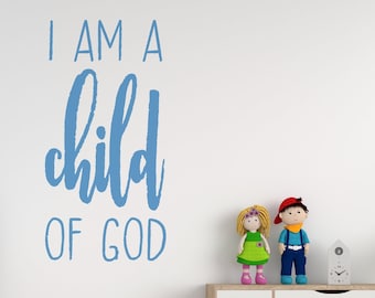 Child of God Wall Decal – Christian Bedroom Decor for Kids or Nursery – Bible Verse Vinyl Art – Faith-Based Gift Idea