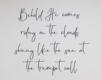 Days of Elijah Wall Decal – Christian Worship Lyric Vinyl – Bold Faith Home Decor – Scripture Song Art – Church or Living Room