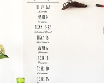 What a Difference a Day Makes Wall Decal – Biblical Feast Days Decor – Scripture Vinyl Wall Art – God's Appointed Times Sign