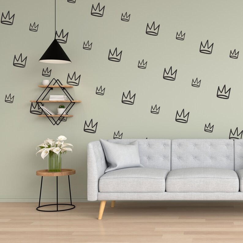 Crowns Wall Decal Set of 24 for Home, Bedroom, Nursery or Office ...