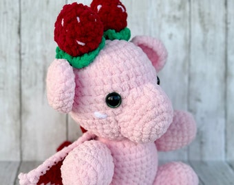Crochet Strawberry Dragon Plushie