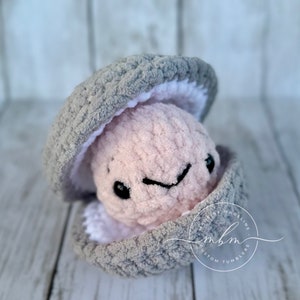 Crochet Clam Plushie 画像 2