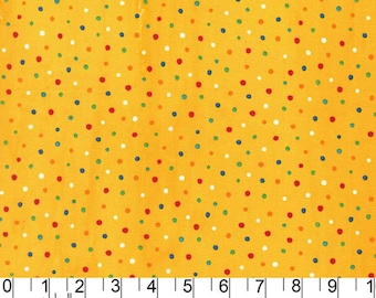 Dot Frolic Red, Yellow, Blue Michael Miller Fabric 100% Cotton Fat Quarters, Half Metre, Metres
