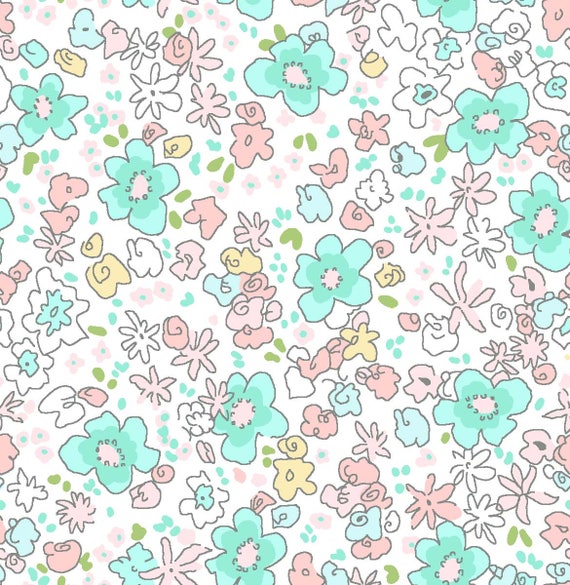 Ramo De Jardín Michael Miller 100/% Algodón Tela Floral Grande Flor Quilting