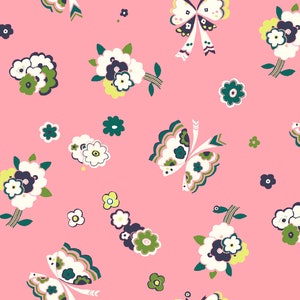 Liberty Carnaby Fluttering Floral A 100% Lasenby Cotton Available Fat Quarters, Half Metre, Metres