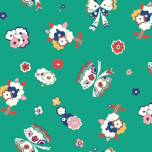 Liberty Carnaby Fluttering Floral B 100% Lasenby Cotton Available Fat Quarters, Half Metre, Metres
