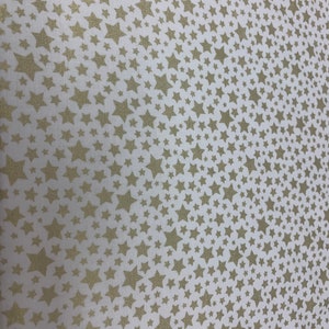 Stars White & Gold Michael Miller Quilting Fabric 100% Cotton Fat Quarters
