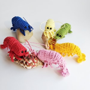 Shrimp stuffed toy, sea animals lovers gift, personalized colored shrimps