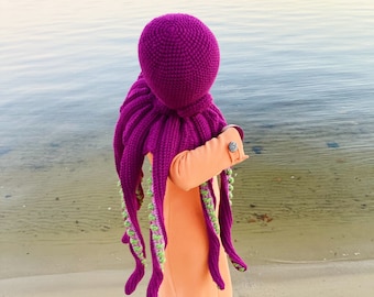 Giant octopus, octopus stuffed toy, sea animal lover gift