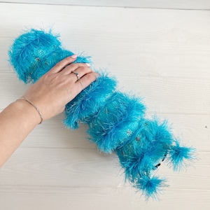 Big stuffed caterpillar, soft fluffy insect, insect lover gift