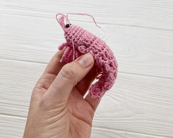 Shrimp stuffed toy, sea animals lovers gift