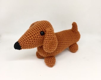 Dachshund Plush, Handmade Wiener Dog, Sausage Dog Toy, Dog Lover Gift