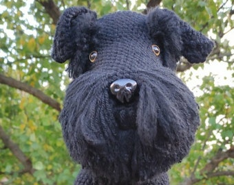 schnauzer stuffed animal black