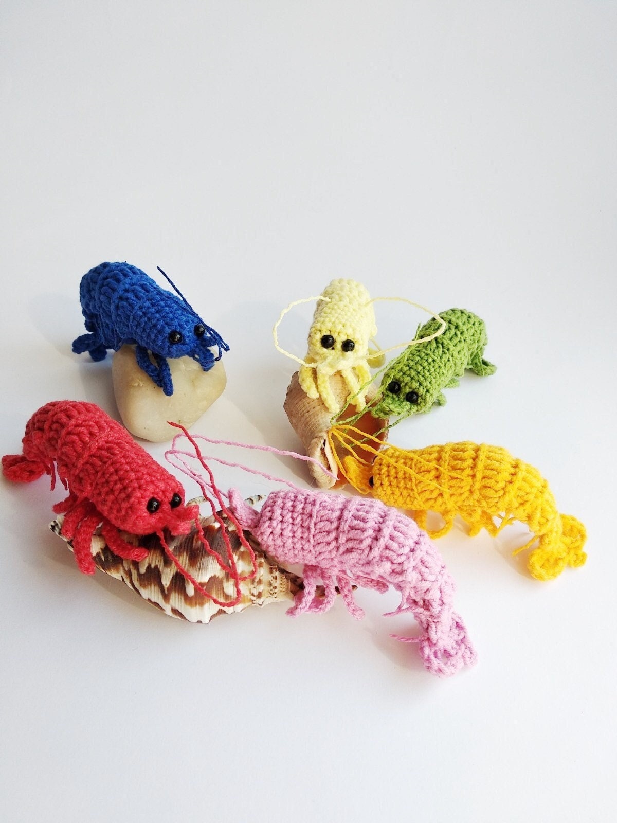 Shrimp Stuffed Toy, Sea Animals Lovers Gift, Personalized Colored