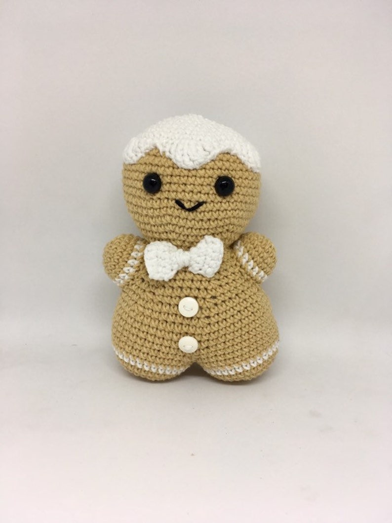 christmas ornament crocheted soft stocking filling hominess accent Amigurumi gingerbread New Year home decor