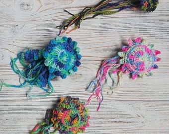Crochet Jellyfish Toy, Handmade Jellyfish Plush, Marine Life Decor