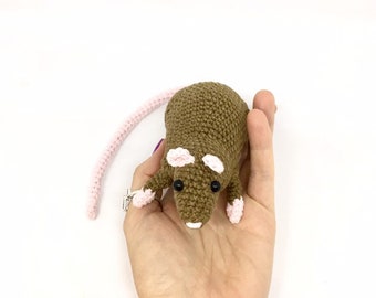 Stuffed brown rat, soft mouse, Chinese New Year gift, rat lovers present