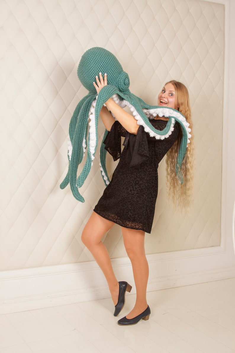 Giant Octopus Shaped Pillow Gothic Decor Etsy