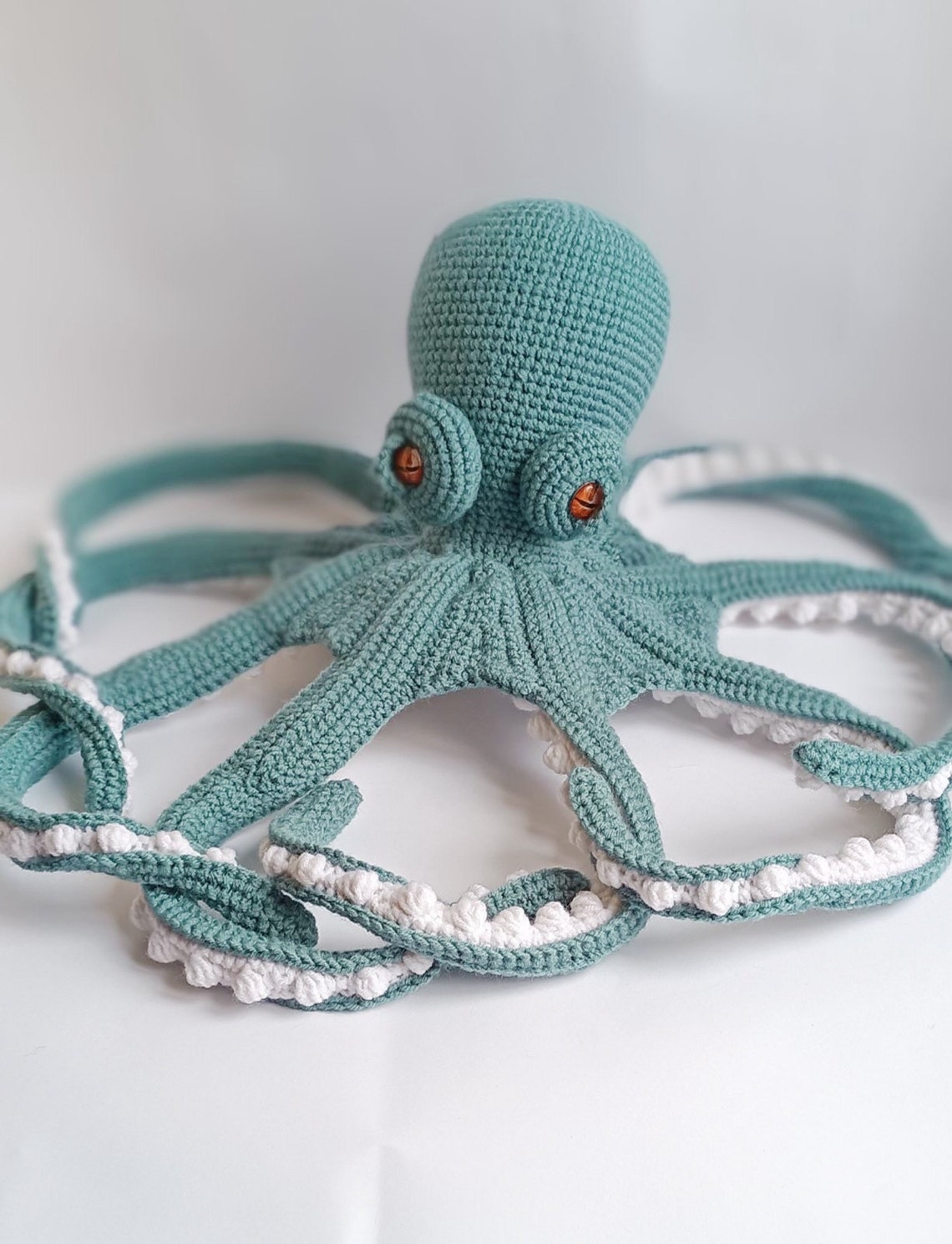 14mm Male Teal Octopus Slide by Sara Mac main image 0