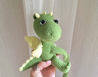 Embrasse de rideau animal, dragon amigurumi, chambre d'enfant confortable, accent de décoration à la maison, dino en peluche doux