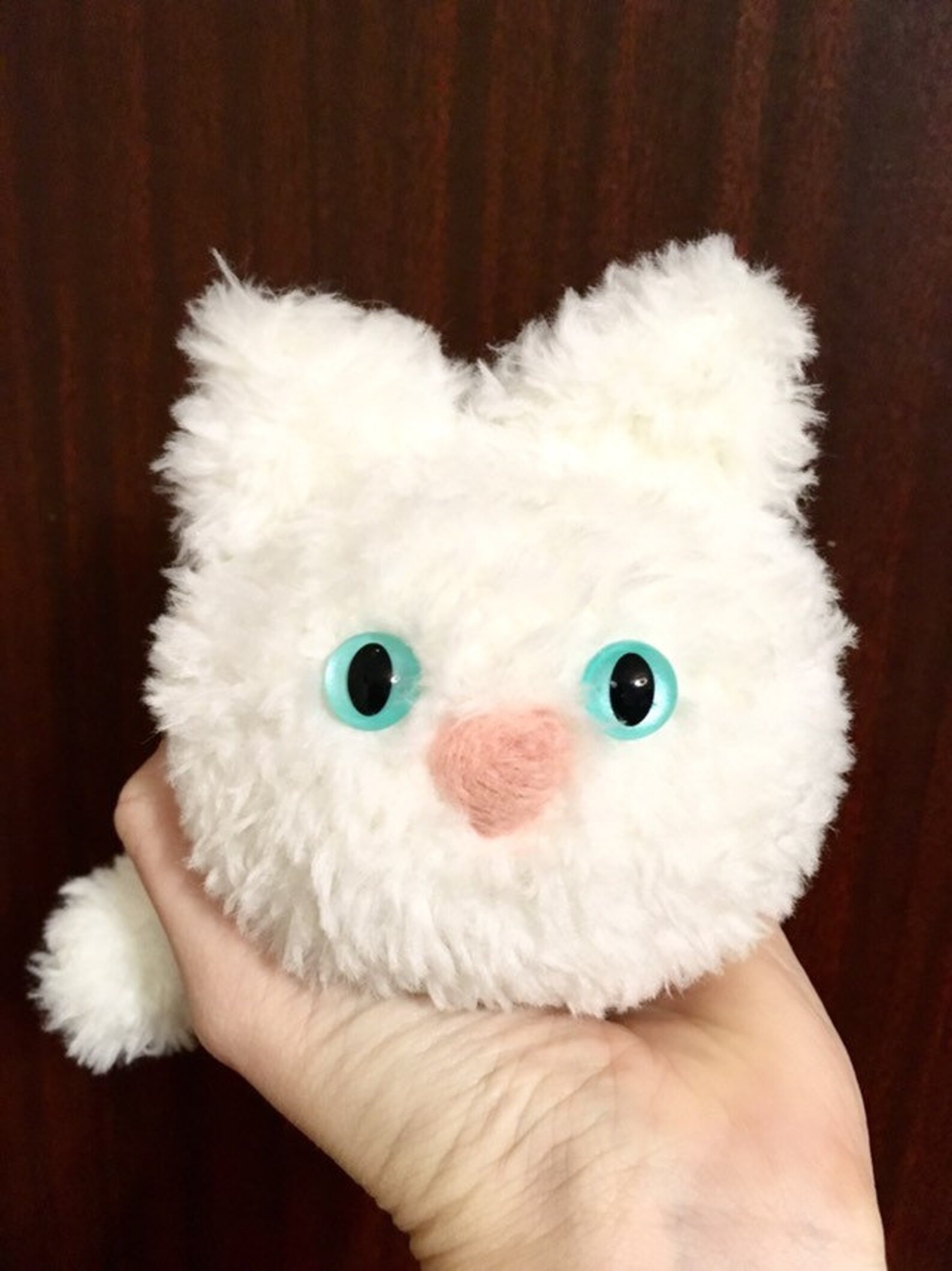 Crochet amigurumi cat white fluffy cat animal lovers gift | Etsy