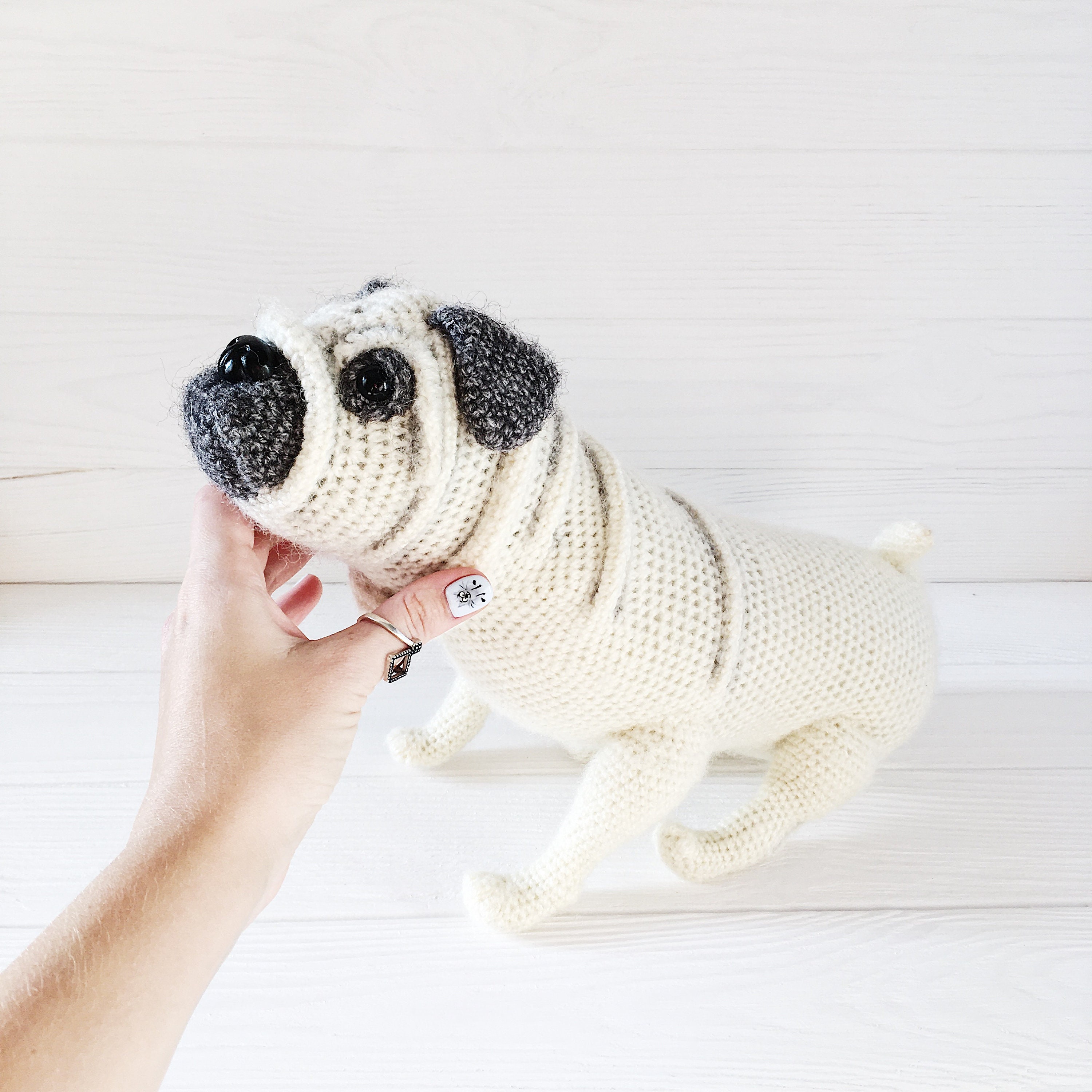 knitted pug
