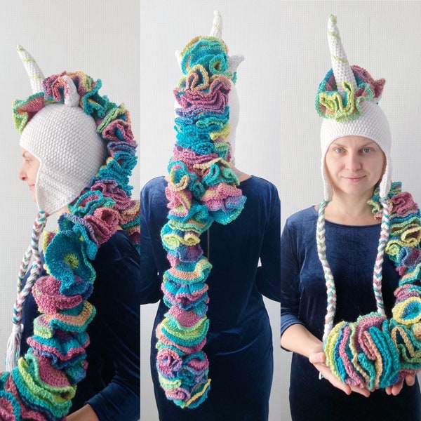 Unicorn hat, weird wrap, unicorn lovers gift