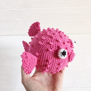 stuffed puffer fish pink